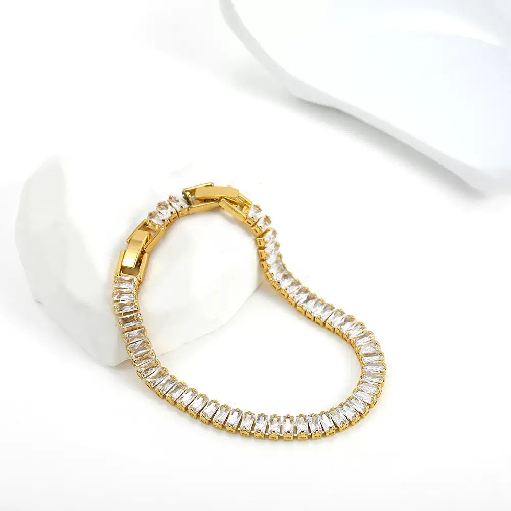 Baguette cut Strass bracelet