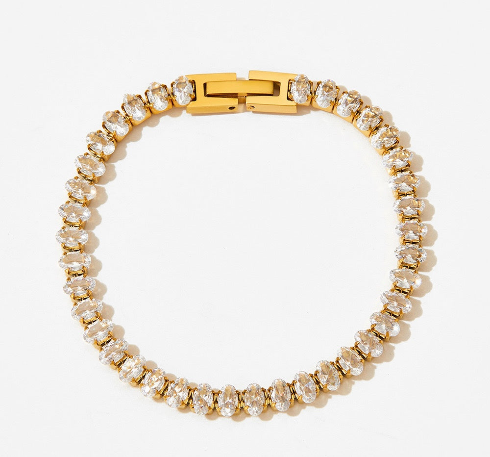 Gold Plated Strass Bracelet