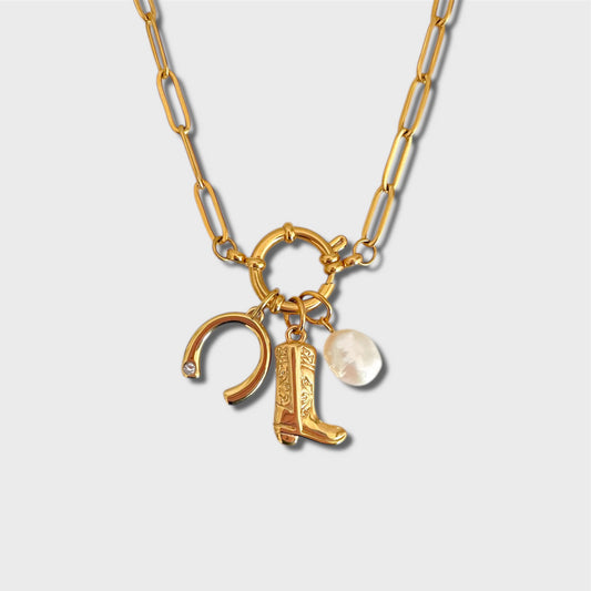 Equestrian chain necklace